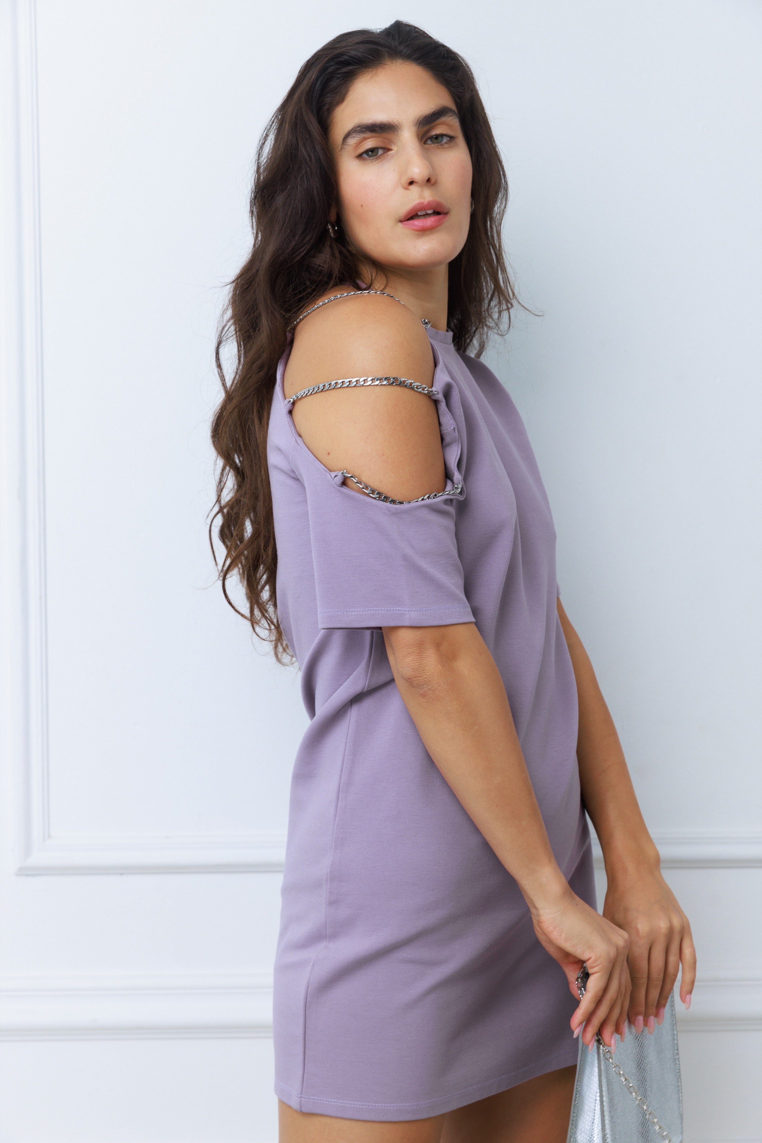 שמלת ברברה סגולה