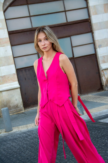 Relaxed Pink Vest and Pants Combo Anthony/Suzan