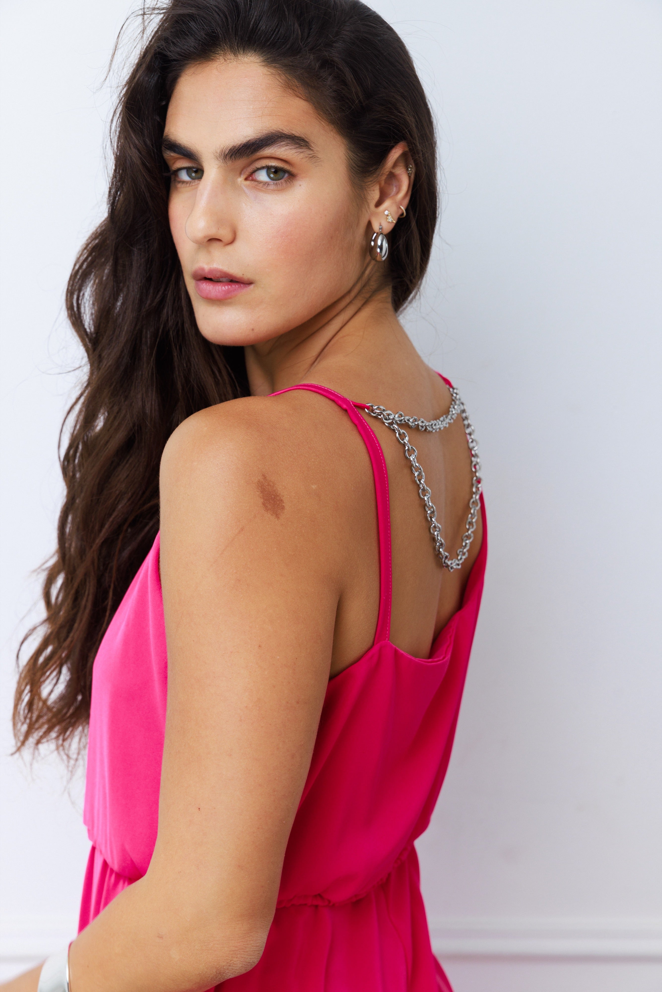 אוברול כריסטין ורוד פוקסיה