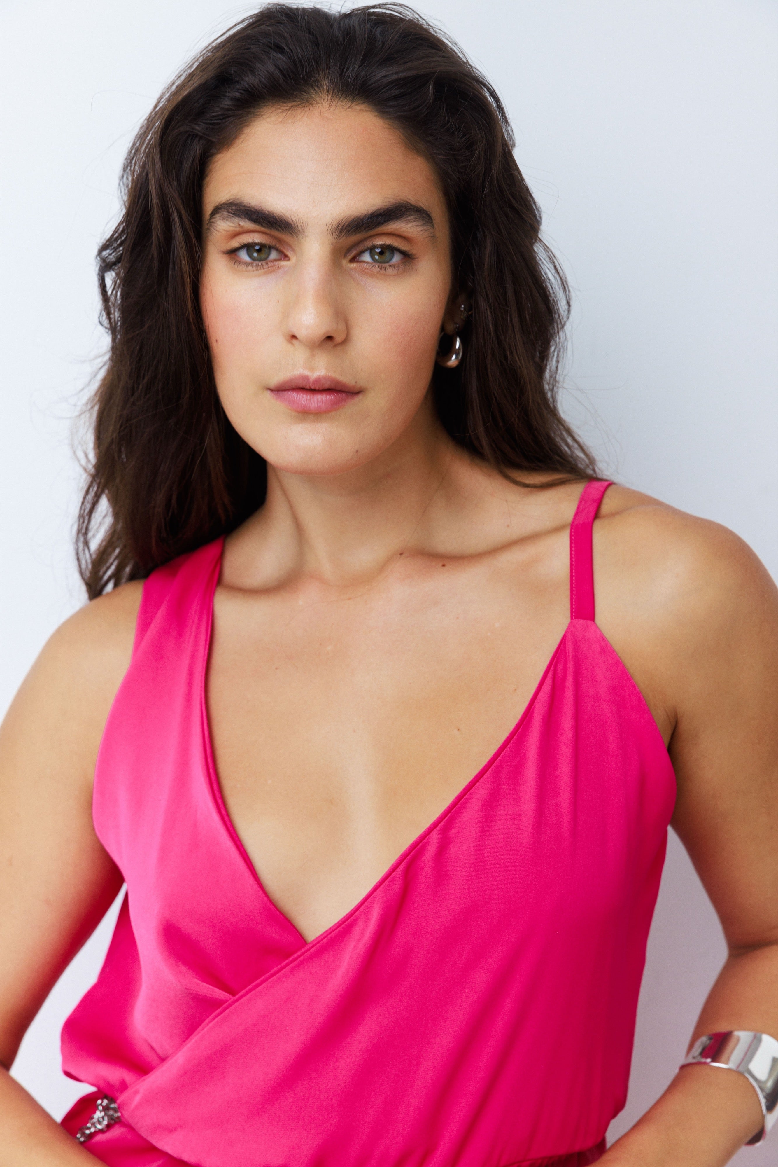 אוברול כריסטין ורוד פוקסיה