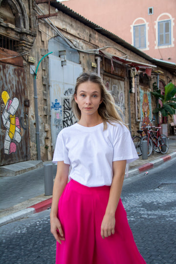 White Fringe T-Shirt Jane